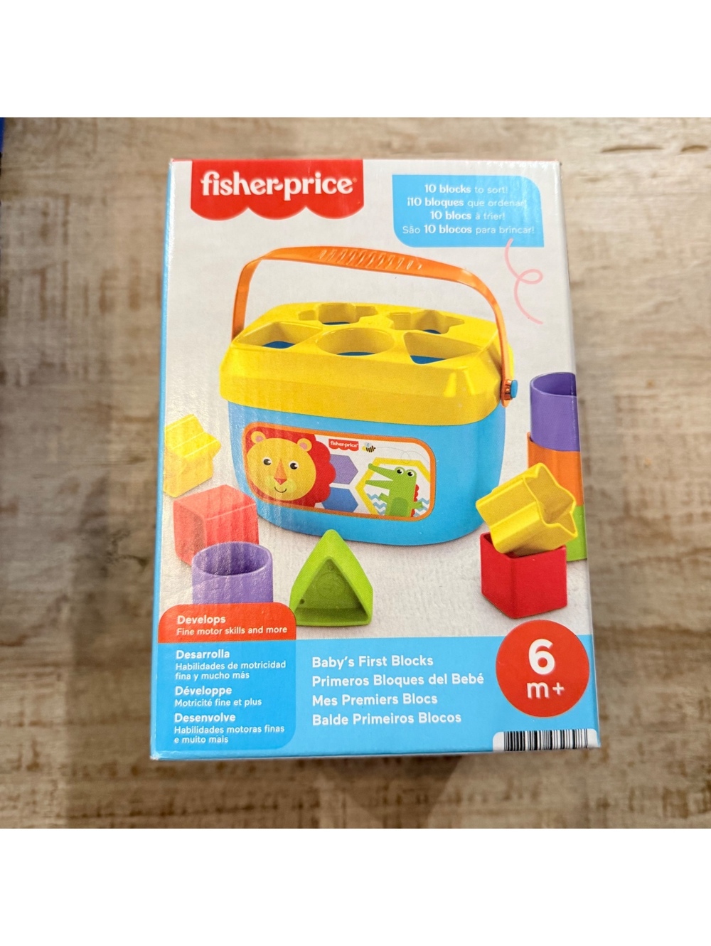 Fisher-Price Baby’s First Blocks Shape Sorter 10 Blocks 6M+ New Open Box